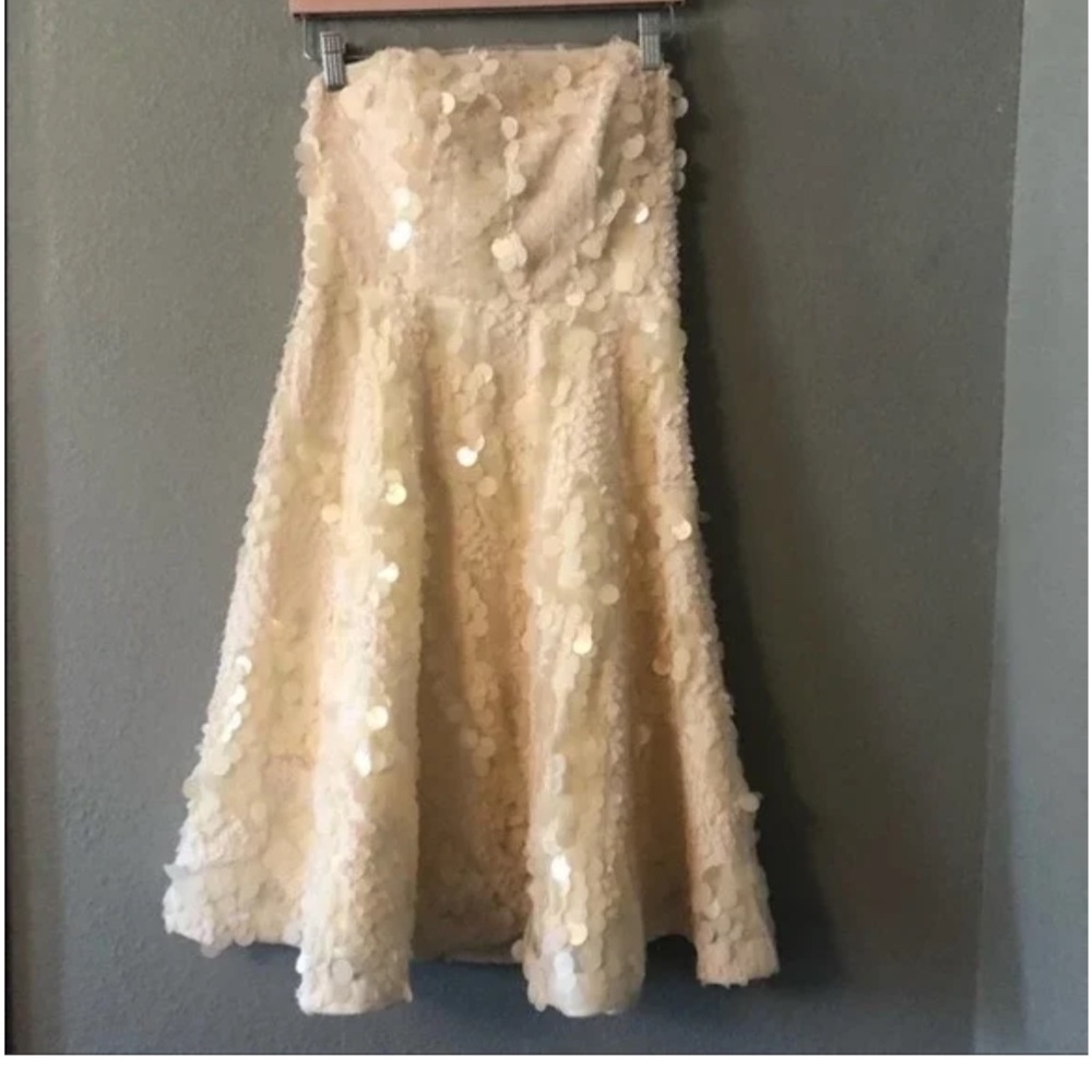 New Nicole Miller Sequin Strapless Dress